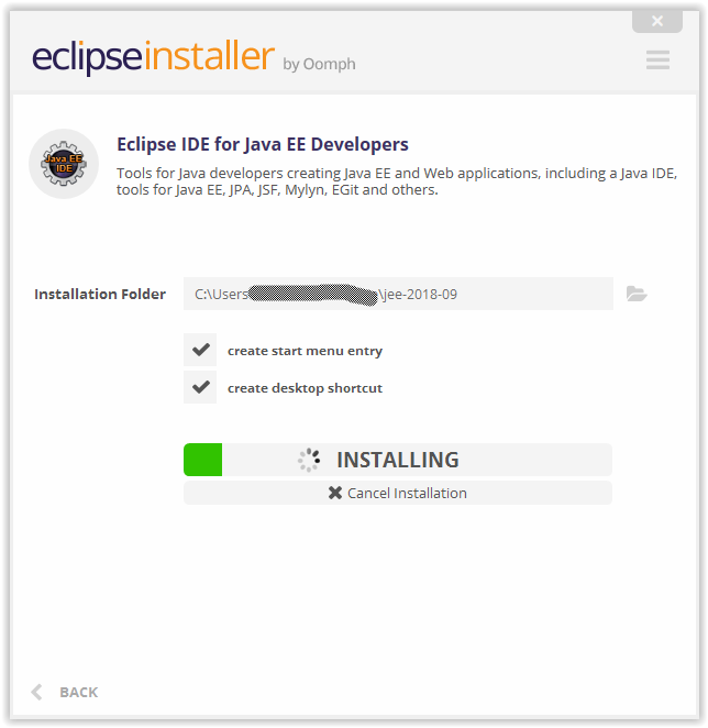 Install Eclipse for Java XENOVATION