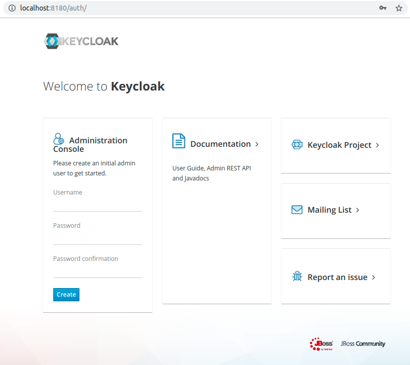 keycloak inital admin creation