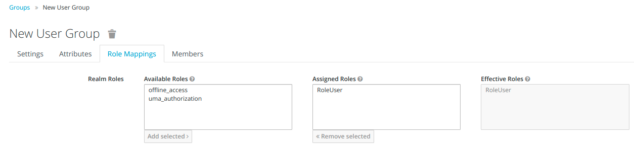 keycloak user group roles