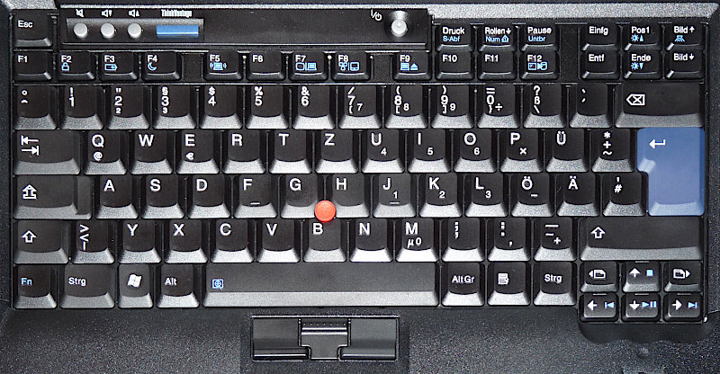 classical 7 row Thinkpad keyboard